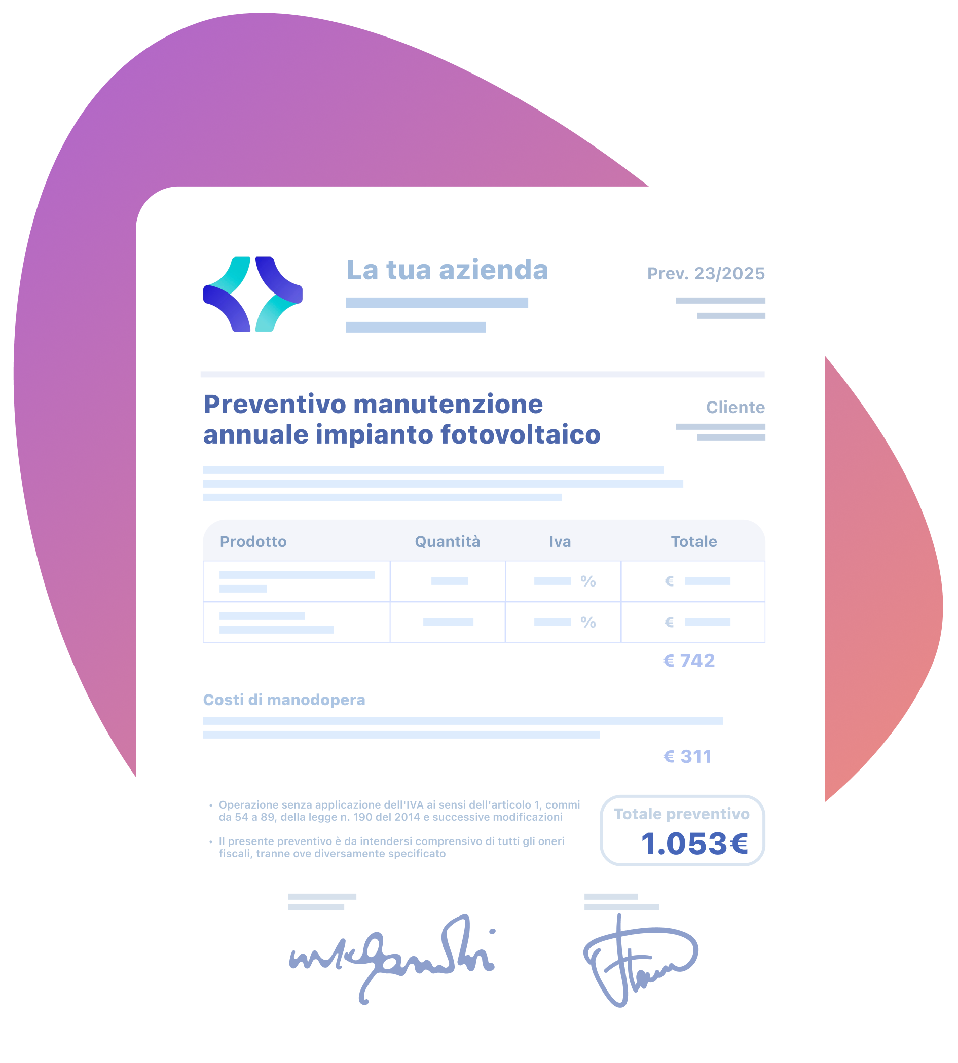 Preventivi e quotazioni